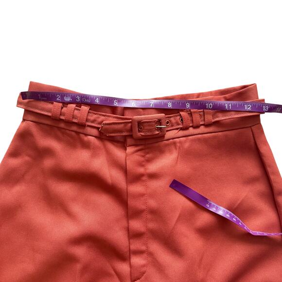 Vintage What's In a Name Wide leg Bell bottom pants Women 25 Orange Union 80s - Picture 10 of 16